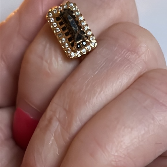 GoldFlake Bar Ring  Sz 7 - Picture 13 of 13